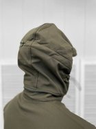 Утепленная мужская Куртка с капюшоном Softshell на флисе / Плотный Бушлат хаки размер L - изображение 5