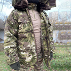 Чоловічий зимовий Бушлат Ripstop з хутряним коміром та капюшоном / Щільна утеплена Куртка мультикам розмір XXL - зображення 3
