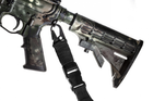Збройовий 1-точковий тактичний ремінь FRAG з антабкою та карабіном BLACK MAX - зображення 7