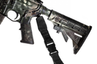 Збройовий 1-точковий тактичний ремінь FRAG з антабкою та карабіном BLACK MAX - изображение 8