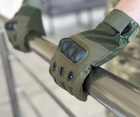Тактичні повнопалі рукавички Tactic армійські рукавички із захистом кістячок розмір L колір Олива (pp-olive-l) - зображення 5