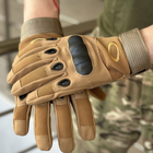Тактические полнопалые перчатки Tactic армейские перчатки с защитой костяшек размер L цвет Черный (pp-black-mex-L) - изображение 1