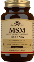 Suplement diety Solgar MSM 1000mg 60 tabletek (33984017337) - obraz 1