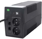 UPS Qoltec Monolith 650VA 360W LCD USB RJ45 (5901878539782) - obraz 2