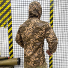 Осіння чоловіча Куртка з капюшоном Softshell на флісі піксель розмір M - зображення 4