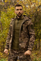 Утепленная мужская куртка с капюшоном SoftShell на флисе мультикам размер XL - изображение 1