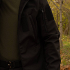Утепленный мужской Костюм SoftShell на флисе / Комплект Куртка с капюшоном + Брюки черный размер XL - изображение 4