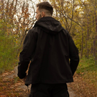 Утепленный мужской Костюм SoftShell на флисе / Комплект Куртка с капюшоном + Брюки черный размер XL - изображение 5