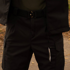 Утепленный мужской Костюм SoftShell на флисе / Комплект Куртка с капюшоном + Брюки черный размер XL - изображение 6