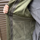 Чоловіча водонепроникна Куртка 2в1 HAN-WILD G8 Softshell із знімною Флісовою підкладкою олива розмір L - зображення 4
