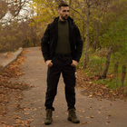 Утеплений чоловічий Костюм SoftShell на флісі / Комплект Куртка з капюшоном + Штани чорний розмір 2XL - зображення 1
