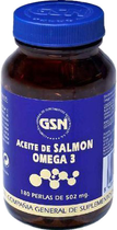 Suplement diety GSN Aceite De Salmon Omega-3 180 kapsułek (8426609020065) - obraz 1
