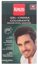 Farba kremowa z utleniaczem do włosów Kerzo TINTE PARA HOMBRE gel crema 40 castano 100 g (3140100137538) - obraz 1