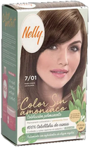 Farba kremowa bez utleniacza Tinte Pelo Nelly S-Amoniaco 7.01 Rubio Ceniza 60 ml (8411322244508) - obraz 1