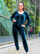 Спортивний костюм жіночий Merribel Klindey L Бірюзовий (5907621631932) - зображення 3