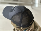 Кепка тактична з липучкою під шеврон Tactic універсальна бейсболка, кепка з лого Каратель чорний (TY-4832-black) - зображення 6