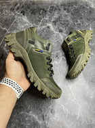 Тактические мужские кроссовки из высококачественного натурального нубука хаки размер 42 - изображение 4