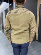 Армійська Кофта флісова WOLFTRAP, тепла, розмір XL, колір Койот, Камуфляжні вставки на рукави, плечі, кишені - зображення 3