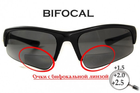 Окуляри біфокальні поляризаційні (захисні) BluWater Winkelman-1 polarized (+2.5 bifocal) (gray) (чорна біфокальна лінза з - зображення 7