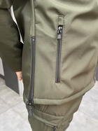 Куртка тактична, Softshell, колір Олива, розмір 3XL, демісезонна флісова куртка для військових Софтшел - зображення 3