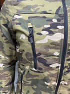 Куртка тактична на флісі, Мультикам, розмір XL, підкладка - фліс, демісезонна флісова куртка для військових - зображення 8