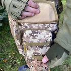 Тактична військова поясна сумка водонепроникна на стегно 2л 30 х 22 см Камуфляж - зображення 2