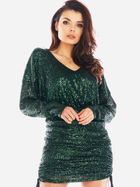Sukienka damska cekinowa Awama A398 292211 L Zielona (5902360554108) - obraz 1