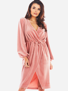 Плаття на запах жіноче Awama A406 292245 L Рожеве (5902360545755) - зображення 1