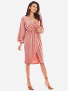 Плаття на запах жіноче Awama A406 292245 L Рожеве (5902360545755) - зображення 3