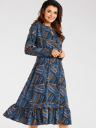 Плаття жіноче Awama A468 1220672 L Синій/Коричневий (5902360561793) - зображення 1