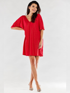 Sukienka tunika damska oversize Awama A557 1259725 One Size Czerwona (5902360575424) - obraz 5