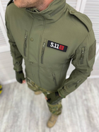 Армійська куртка софтшел 5.11 fuse Олива XL - зображення 1