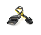 Кабель-перехідник для живлення відеокарти SATA+SATA-6P, OEM Q50