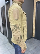 Армійська Кофта флісова WOLFTRAP, тепла, розмір XL, колір Койот, Камуфляжні вставки на рукави, плечі, кишені - зображення 4