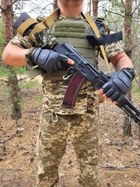 Перчатки тактические полевые кожаные без пальцев для силовых структур TACTIGEAR PS-8801 Patrol Black M TR_8801BK3-M - изображение 3