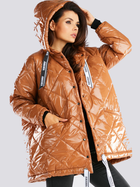 Куртка демісезонна з капюшоном жіноча Awama A385 212927 One Size Beige (5902360551909) - зображення 4