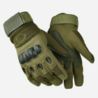 Тактические палые перчатки (олива) (размер XL) - изображение 1