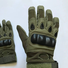 Тактические палые перчатки (олива) (размер XL) - изображение 5