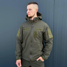 Костюм мужской на флисе Куртка + Брюки / Утепленная форма Softshell олива размер 3XL - изображение 6