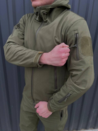 Чоловіча Куртка з капюшоном SoftShell на флісі хакі розмір M - зображення 3