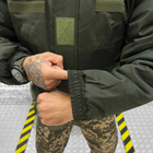 Мужская зимняя Куртка с Капюшоном и флисовой подкладкой / Водонепроницаемый Бушлат на Силіконі размер L - изображение 3