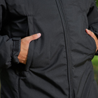 Чоловіча зимова Куртка Thermo-Loft на флісі із Липучками під шеврони чорна розмір L - зображення 6