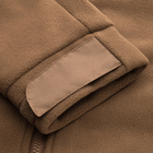Мужская Флисовая куртка с капюшоном койот / Верхняя одежда M-Tac Windblock Division Gen.II размер S - изображение 6