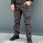 Костюм мужской на флисе Куртка + Брюки / Утепленная форма Softshell черная размер L - изображение 8