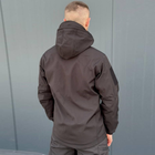Костюм мужской на флисе Куртка + Брюки / Утепленная форма Softshell черная размер 2XL - изображение 3