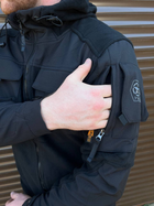 Чоловіча Флісова Куртка з Захисними накладками та вентиляційними пазухами чорна розмір 3XL - зображення 4