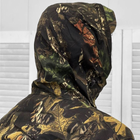 Легкий Чоловічий Костюм Куртка з капюшоном + Штани / Форма камуфляж з імітацією листя розмір M - зображення 4