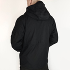 Чоловіча демісезонна Куртка з капюшоном ріп-стоп на силіконі до -15°C чорна розмір M - зображення 4