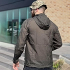Мужская летняя Куртка от солнца / Легкая Ветровка с капюшоном хаки размер S - изображение 4