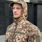 Чоловічий Костюм Куртка + Штани з флісовою підкладкою / Утеплена форма Softshell піксель розмір 3XL 56 - зображення 6